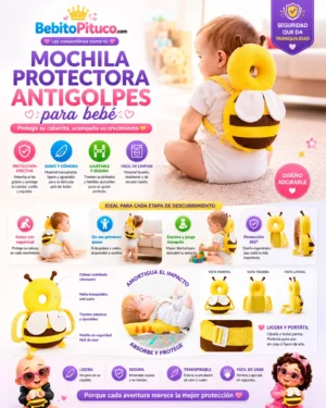 Mochila Protectora Antigolpes para bebés primeros pasos disponible en Perú — BebitoPituco